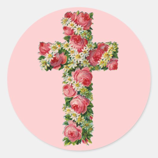 Sticker Rond Croix vintage (Devant)