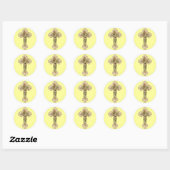 Sticker Rond Croix vintage (Feuille)
