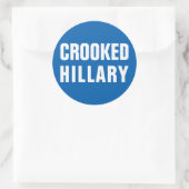 Sticker Rond Crooked Hillary Clinton (Sac)