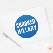 Sticker Rond Crooked Hillary Clinton (Enveloppe)