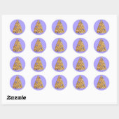 Sticker Rond Croquembouche Choux Bun Cream Puffs Mariage Gâteau (Feuille)