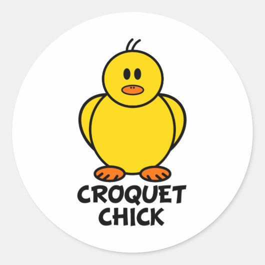 Sticker Rond Croquet Chick (Devant)