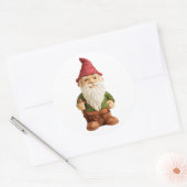 Sticker Rond Croquis de Garden Gnome (Enveloppe)