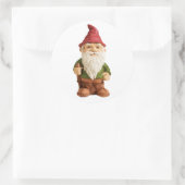 Sticker Rond Croquis de Garden Gnome (Sac)