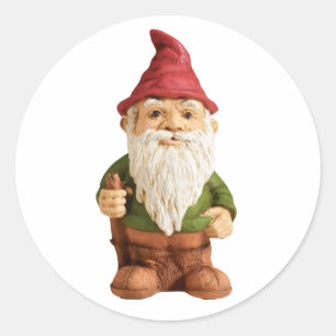 Sticker Rond Croquis de Garden Gnome