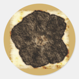 Sticker Rond Croquis de l'ancien temps de la gloire du matin