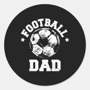 Sticker Rond Croquis de papa de football Ll Fier jour de match