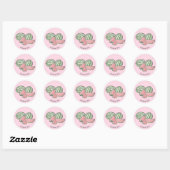 Sticker Rond Croquis de pastèque (Feuille)