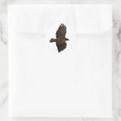 Sticker Rond Croquis de queue rouge (Sac)