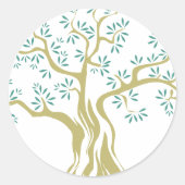 Sticker Rond Croquis d'olivier (Devant)