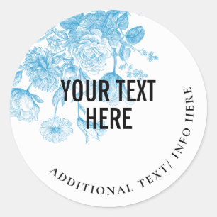 Sticker Rond Croquis Floral