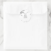 Sticker Rond Croquis floral obtenir bien (Sac)