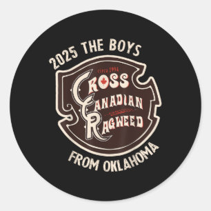 Sticker Rond Cross Canadian Ragweed The Boys From Oklahoma Conc