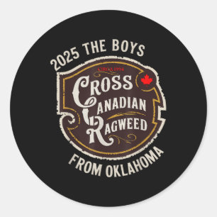 Sticker Rond Cross Canadian Ragweed The Boys From Oklahoma Conc