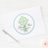 Sticker Rond CROSS Christening, Douche ou Première Communion (Enveloppe)