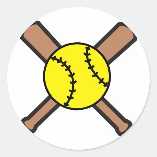 Sticker Rond Crossbats Softball (Devant)