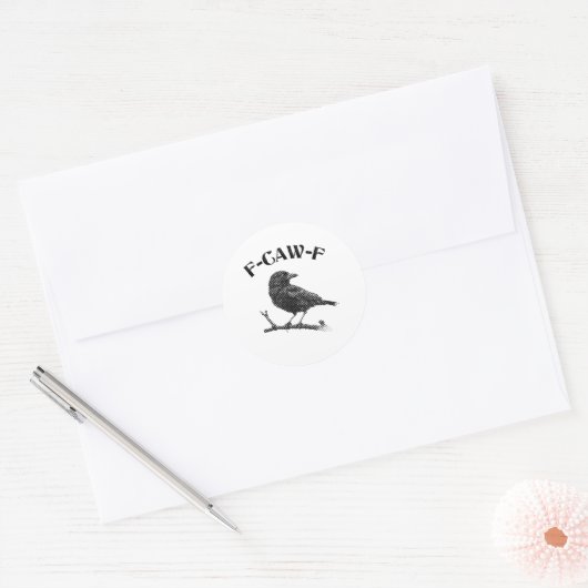 Sticker Rond Crow F-CAW-F (Enveloppe)