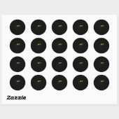 Sticker Rond Crow F-caw-f drôle (Feuille)