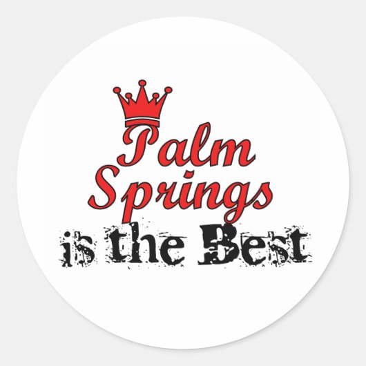 Sticker Rond Crown Palm Springs (Devant)