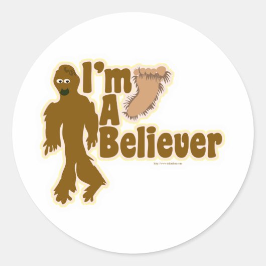 Sticker Rond Croyant de Bigfoot (Devant)