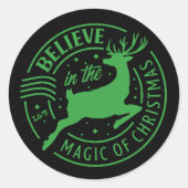 Sticker Rond CROYEZ À LA MAGIE DE... noël (Devant)