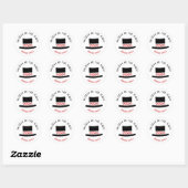 Sticker Rond Croyez en la magie - Snowmans Top Hat (Feuille)