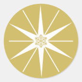 Sticker Rond Croyez en une étoile élégante dorée moderne pour l (Devant)