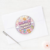 Sticker Rond Croyez en vous-même (Enveloppe)