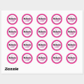Sticker Rond Croyez En Vous-Même Pink Motivational Citation (Feuille)