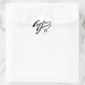 Sticker Rond Croyez en vous-même Typographie Baguette magique (Sac)