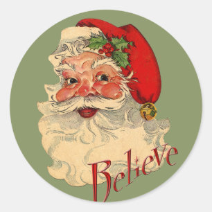 Sticker Rond Croyez Père Noël