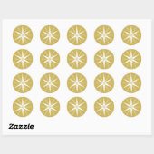 Sticker Rond Croyez Star Elegant Or Moderne Vacances (Feuille)