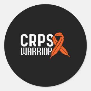 Sticker Rond Crps Guerrier Orange Ribbon Crps Sensibilisation