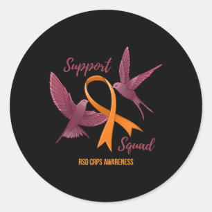 Sticker Rond Crps Rsd Sensibilisation Guerrier Survivant Soutie