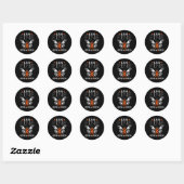 Sticker Rond CRPS Warrier I Am Fine Orange Ribbon Butterfly RSD (Feuille)