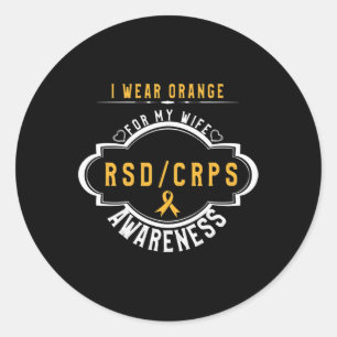 Sticker Rond Crpsrsd Sensibilisation Orange Ribbon Tee Don Pour