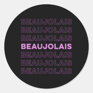 Sticker Rond Cru Beaujolais Gamay Noir Vin naturel