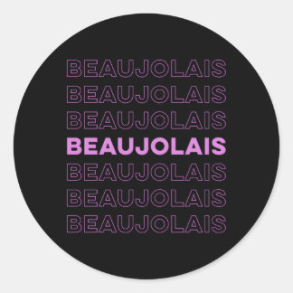Sticker Rond Cru Beaujolais Gamay Noir Vin naturel