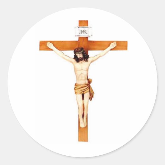 STICKER ROND CRUCIFIX (Devant)