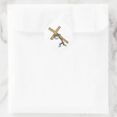 Sticker Rond Crucifix (Sac)