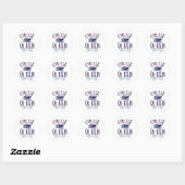 Sticker Rond Cruise Queen Cute Crute Femmes (Feuille)