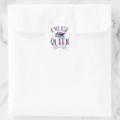 Sticker Rond Cruise Queen Cute Crute Femmes (Sac)