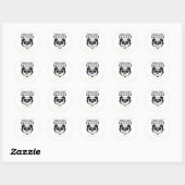 Sticker Rond Crunk Panda (Feuille)