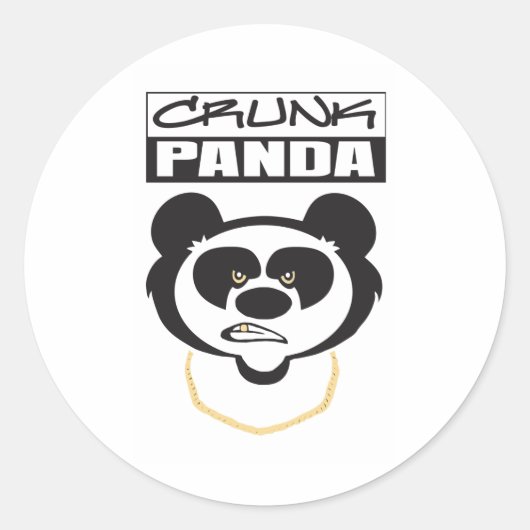 Sticker Rond Crunk Panda (Devant)