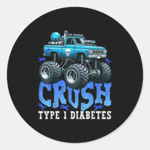 Sticker Rond Cruyde 1 Sensibilisation au diabète T1d Monstre di