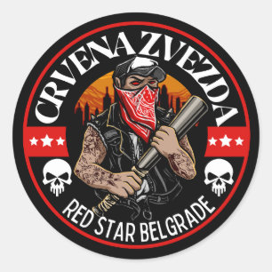 Sticker Rond Crvena Zvezda Star rouge Belgrade Fan