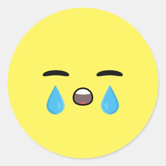 Sticker Rond Cry Emoji (Devant)