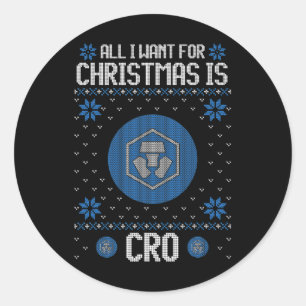 Sticker Rond Crypto Currency Talk - Crytpo.com Mauvais Noël S