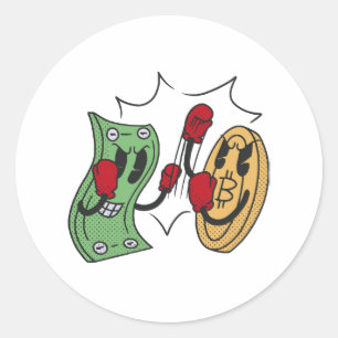 Sticker Rond Crypto Fight Club