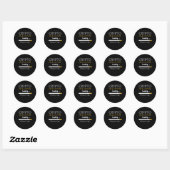 Sticker Rond Crypto Millionaire Chargement amusant trading en l (Feuille)